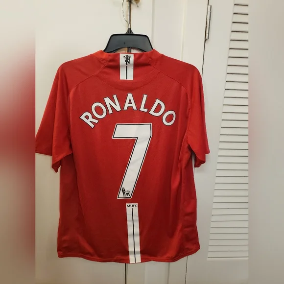 Nike Ronaldo CR7 Manchester United AIG Red Jersey Portugal Men Size XL Ex  Large